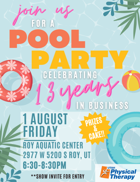 Utah Physical Therapy Pool Party